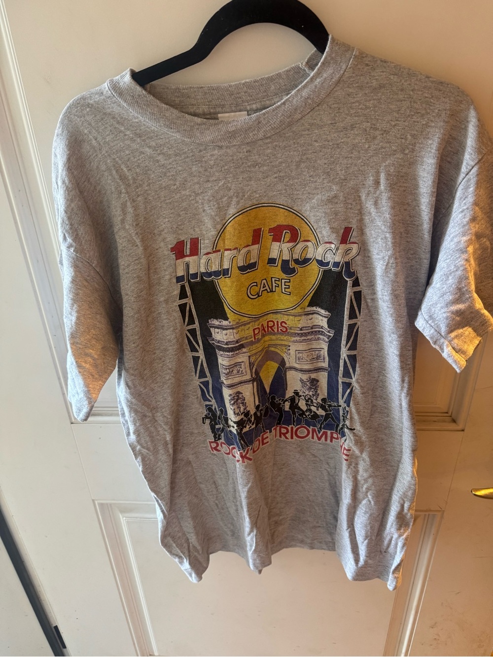 Hard Rock Cafe Paris  Graphic Tee - Gray with Yellow Accent